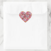 HERZsmuster ART 4 + Ihr Text Herz-Aufkleber (Tasche)