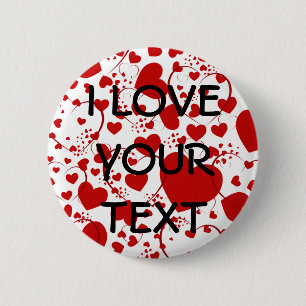 HERZsmuster ART 5 + Ihr Text Button