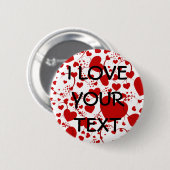 HERZsmuster ART 5 + Ihr Text Button (Vorne & Hinten)