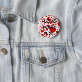 HERZsmuster ART 5 + Ihr Text Button (Beispiel)