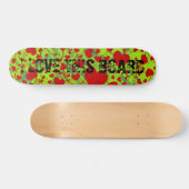 HERZsmuster ART 5 + Ihr Text | Grüner Spritzer Skateboard (Horizontal)