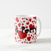 HERZsmuster ART 5 + Ihr Text Kaffeetasse (VorderseiteRechts)