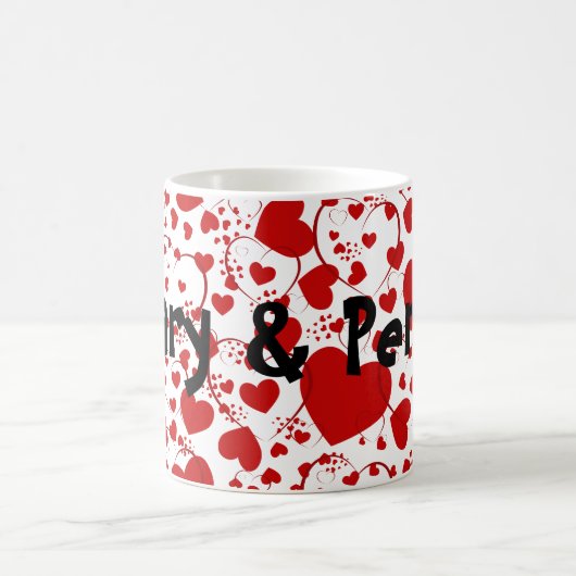 HERZsmuster ART 5 + Ihr Text Kaffeetasse (Mittel)