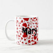 HERZsmuster ART 5 + Ihr Text Kaffeetasse (Links)