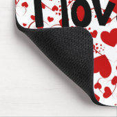 HERZsmuster ART 5 + Ihr Text Mousepad (Ecke)