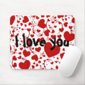 HERZsmuster ART 5 + Ihr Text Mousepad (Mit Mouse)