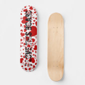 HERZsmuster ART 5 + Ihr Text Skateboard (Vorderseite)