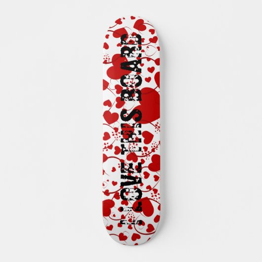HERZsmuster ART 5 + Ihr Text Skateboard (Vorne)
