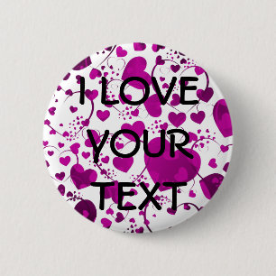 HERZsmuster ART 6 + Ihr Text Button