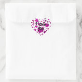 HERZsmuster ART 6 + Ihr Text Herz-Aufkleber (Tasche)