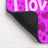 HERZsmuster ART 6 + Ihr Text | rosa Mousepad (Ecke)