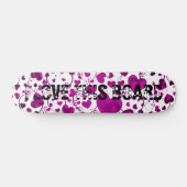 HERZsmuster ART 6 + Ihr Text Skateboard (Horizontal)