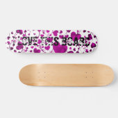 HERZsmuster ART 6 + Ihr Text Skateboard (Horizontal)