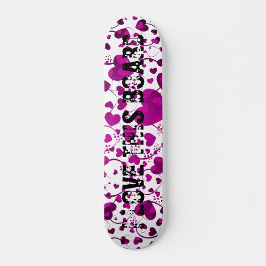 HERZsmuster ART 6 + Ihr Text Skateboard (Vorne)