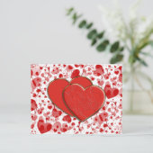 HERZSMUSTER ART 7 + Herzstück Postkarte (Stehend Vorderseite)