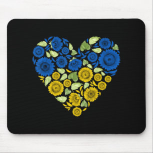 Herzsonne ukraine Ich stehe mit Ukraine Peac Mousepad