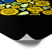 Herzsonne ukraine Ich stehe mit Ukraine Peac Poster (Ecke)