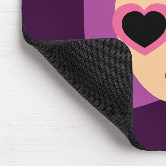 Herzsonnenbrille Mousepad (Ecke)