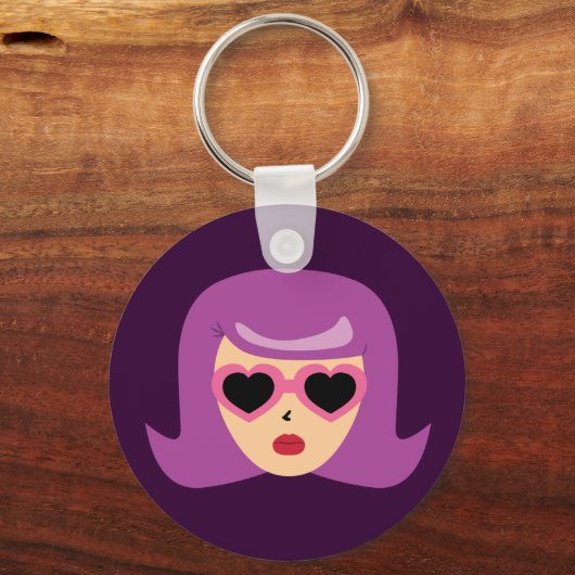 Herzsonnenbrille Schlüsselanhänger (Vorderseite)