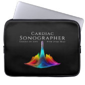 Herzsonographin - farbenfrohe Ultraschallwellen Laptopschutzhülle (Vorderseite)