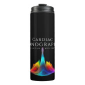 Herzsonographin - farbenfrohe Ultraschallwellen Thermosbecher (Vorderseite)