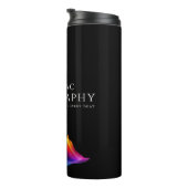 Herzsonographin - farbenfrohe Ultraschallwellen Thermosbecher (Nach rechts gedreht)