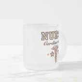 Herzsorgfalt-Krankenschwestercaduceus-mattierte Mattglastasse (VorderseiteRechts)