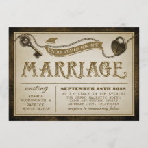 Herzsperre und Skelett Einladungen für Hochzeiten