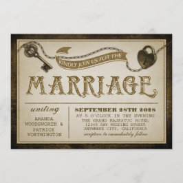 Herzsperre und Skelett Einladungen für Hochzeiten