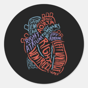 Herzspezialist Anatomie Doktor Medizinische Biolog Runder Aufkleber