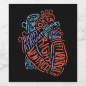 Herzspezialist Anatomie Doktor Medizinische Biolog Weinetikett (Einzelnes Label)