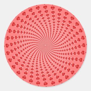 Herzspirale: Vektorkunst: Runder Aufkleber