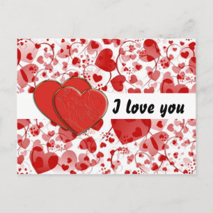 HERZSTART Muster ART 7 + Herzstück + Ihr Text Postkarte