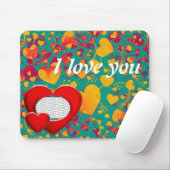HERZSTART-Muster ART 9 + Text und Foto Mousepad (Mit Mouse)