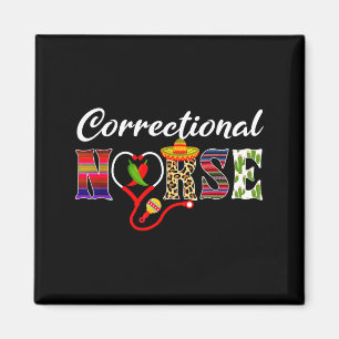 Herzstethoskop Justizvollzugsbeamtin cinco de mayo Magnet