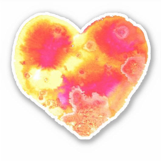Herzsticker Aufkleber (Vorderseite)