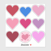 Herzsticker Aufkleber (Blatt)