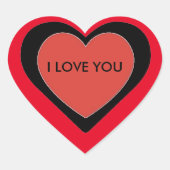 Herzsticker I Liebe Sie Herz-Aufkleber (Vorderseite)