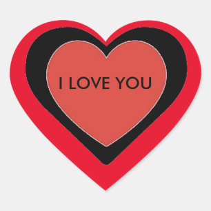 Herzsticker I Liebe Sie Herz-Aufkleber