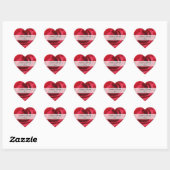 Herzsticker Save the Date — Rose Herz-Aufkleber (Blatt)