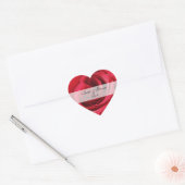 Herzsticker Save the Date — Rose Herz-Aufkleber (Umschlag)