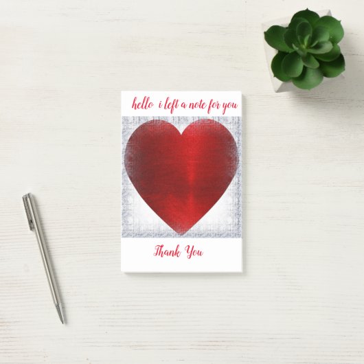 HERZSTICKWERTE POST-IT KLEBEZETTEL (Büro)