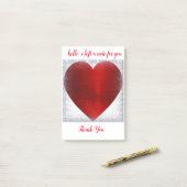 HERZSTICKWERTE POST-IT KLEBEZETTEL (Auf Schreibtisch)