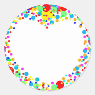 Herzstifter Runder Aufkleber