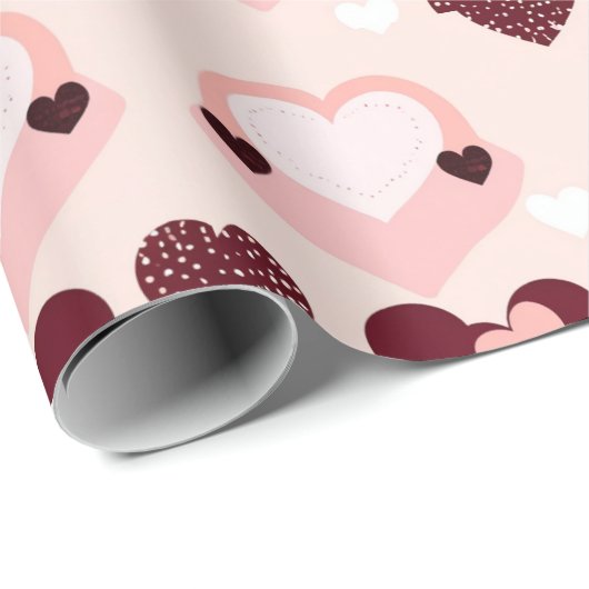 Herzstil Geschenkpapier (Rolleneckpunkt)