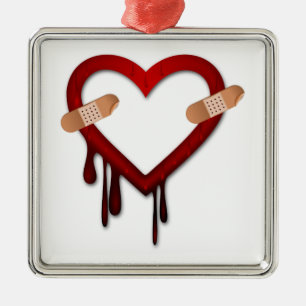 Herzstillstand gegen Valentinstag Ornament Aus Metall