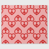 Herzstillstand Liebe Retro Hippie rosa Valentine Geschenkpapier (Flach)