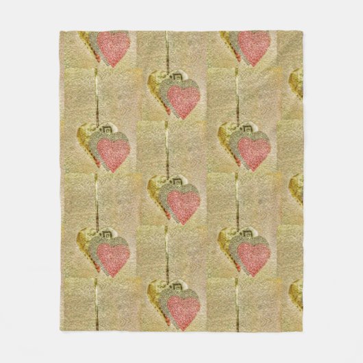 Herzstränge Fleecedecke (Vorderseite)
