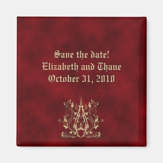Herzstränge Gothic Save the Date Magnet (Vorne)