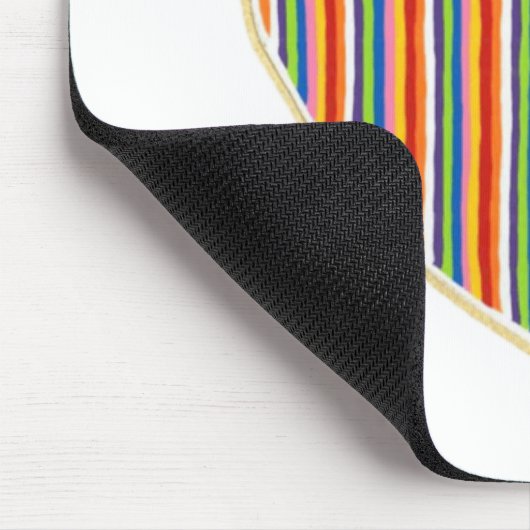 Herzstreifen Mousepad (Ecke)